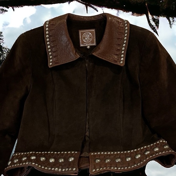 Double D Ranch leather and highly embellished jacket NWOT - Picture 13 of 16